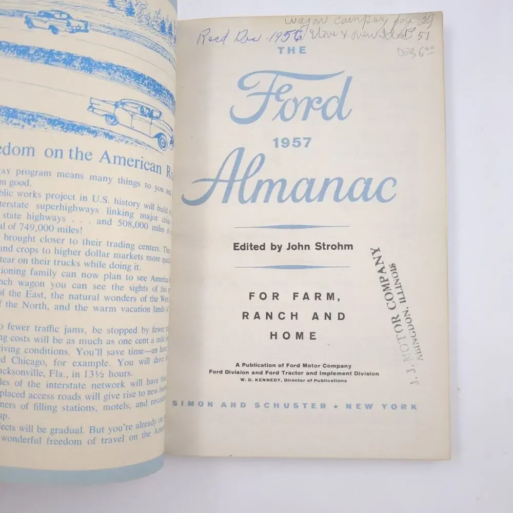 The Ford Almanac 1957 John Strohm Farm Ranch Home Simon & Schuster Vintage